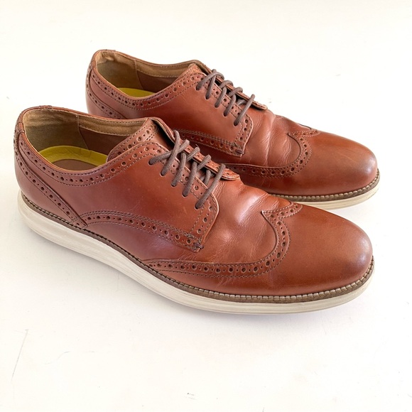 Cole Haan Men's Øriginal Grand Remastered Wingtip Oxfords Brown 10M - Picture 1 of 9